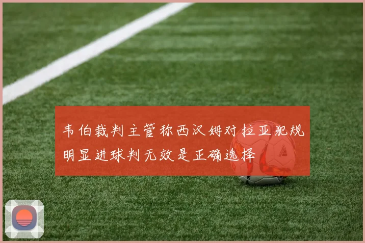 韦伯裁判主管称西汉姆对拉亚犯规明显进球判无效是正确选择